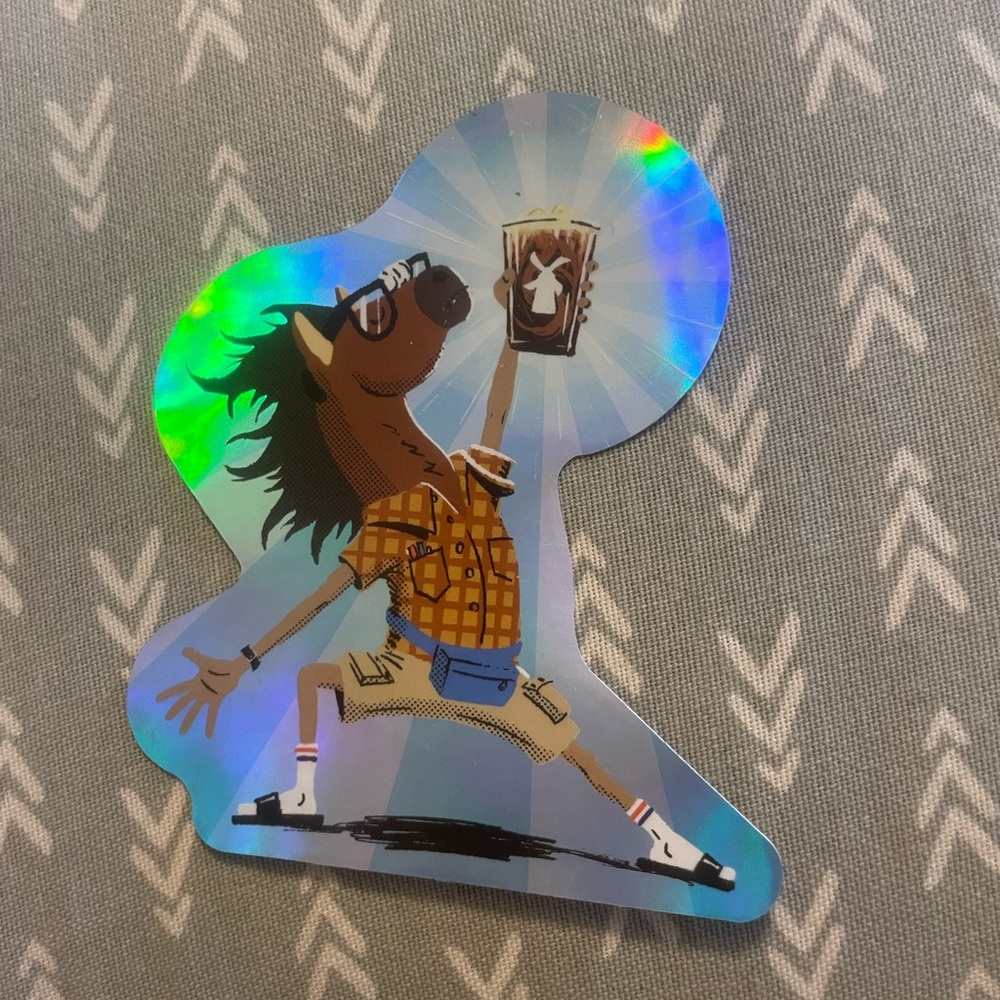 Dutch Bros Holographic Horse Sticker